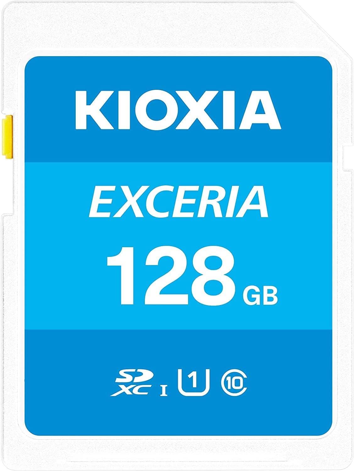 Kioxia Exceria 128GB MicroSDXC U1 100MB/s Pc Memory Card Class 10 - Blue