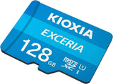 Kioxia Exceria 128GB MicroSDXC U1 100MB/s Pc Memory Card Class 10 - Blue