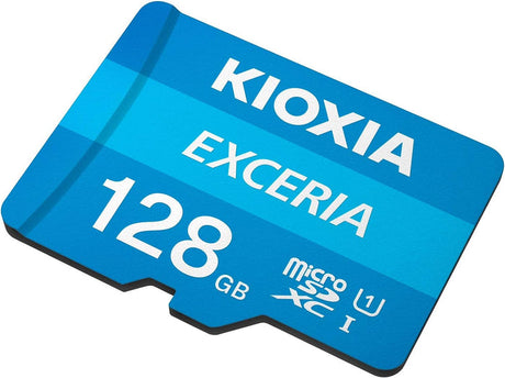 Kioxia Exceria 128GB MicroSDXC U1 100MB/s Pc Memory Card Class 10 - Blue