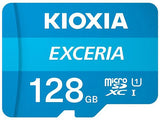 Kioxia Exceria 128GB MicroSDXC U1 100MB/s Pc Memory Card Class 10 - Blue
