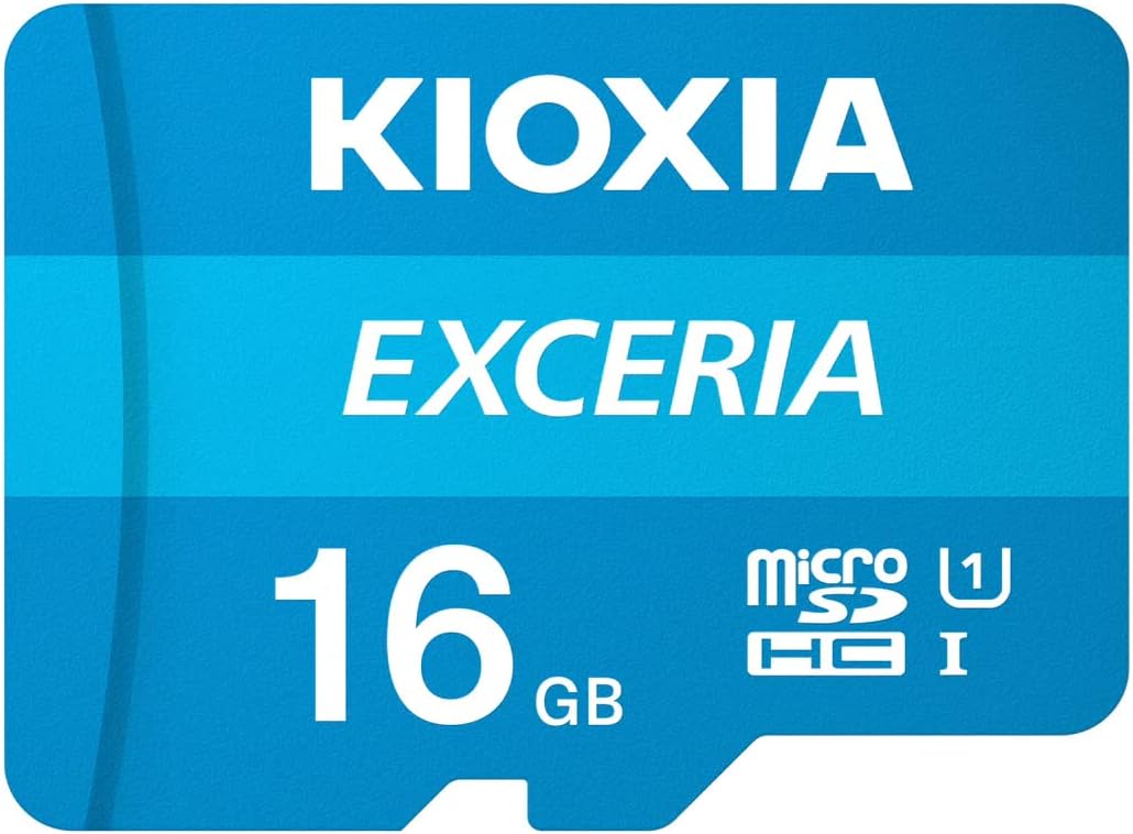 Kioxia Exceria Memory Card 16GB MicroSDHC UHS-I Class 10 U1 100MB/s - Blue