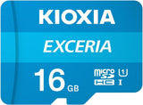 Kioxia Exceria Memory Card 16GB MicroSDHC UHS-I Class 10 U1 100MB/s - Blue