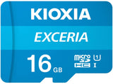 Kioxia Exceria Memory Card 16GB MicroSDHC UHS-I Class 10 U1 100MB/s - Blue