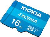Kioxia Exceria Memory Card 16GB MicroSDHC UHS-I Class 10 U1 100MB/s - Blue