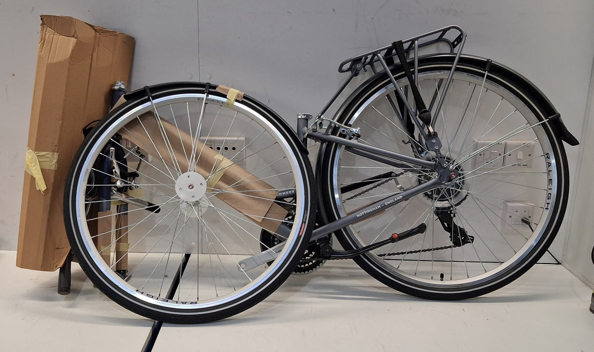 Raleigh Pioneer Tour Low Step Women's Hybrid Bike - Blue/Grey - 15" Frame