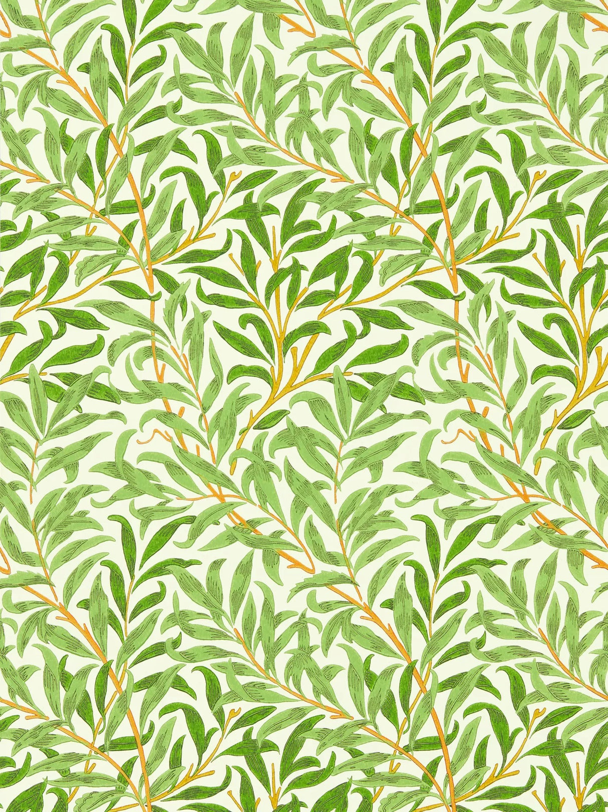 Morris & Co. Willow Bough Wallpaper MCOW217088 L10m x W52cm - Green - Kazoop 