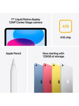 Apple iPad 11" A16 Chip iPadOS Wi-Fi & Cellulal 5G 512GB Tablet - Silver