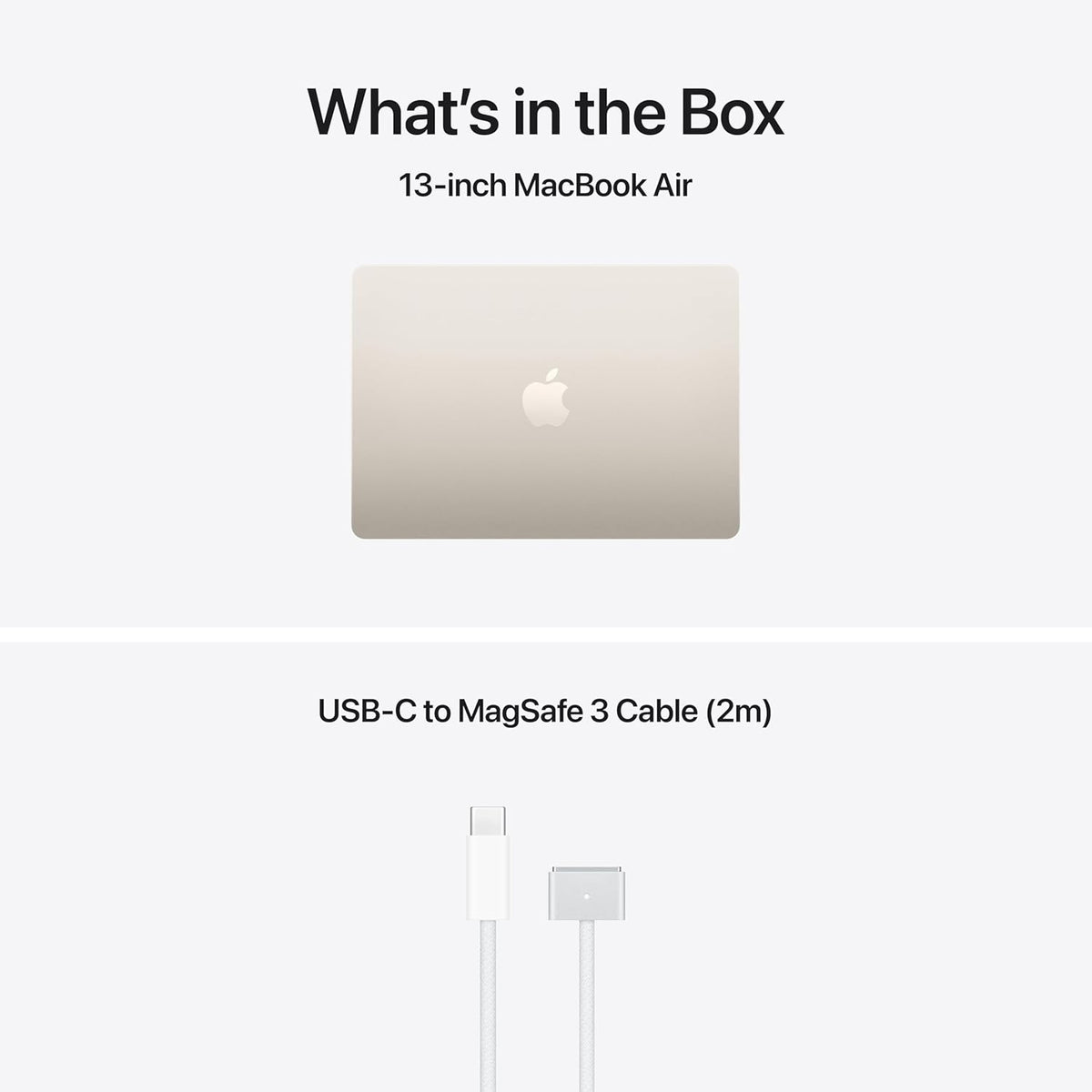 Apple MacBook Air 13.6in (2026) M5 16GB RAM 1TB SSD MacOS Laptop - Starlight