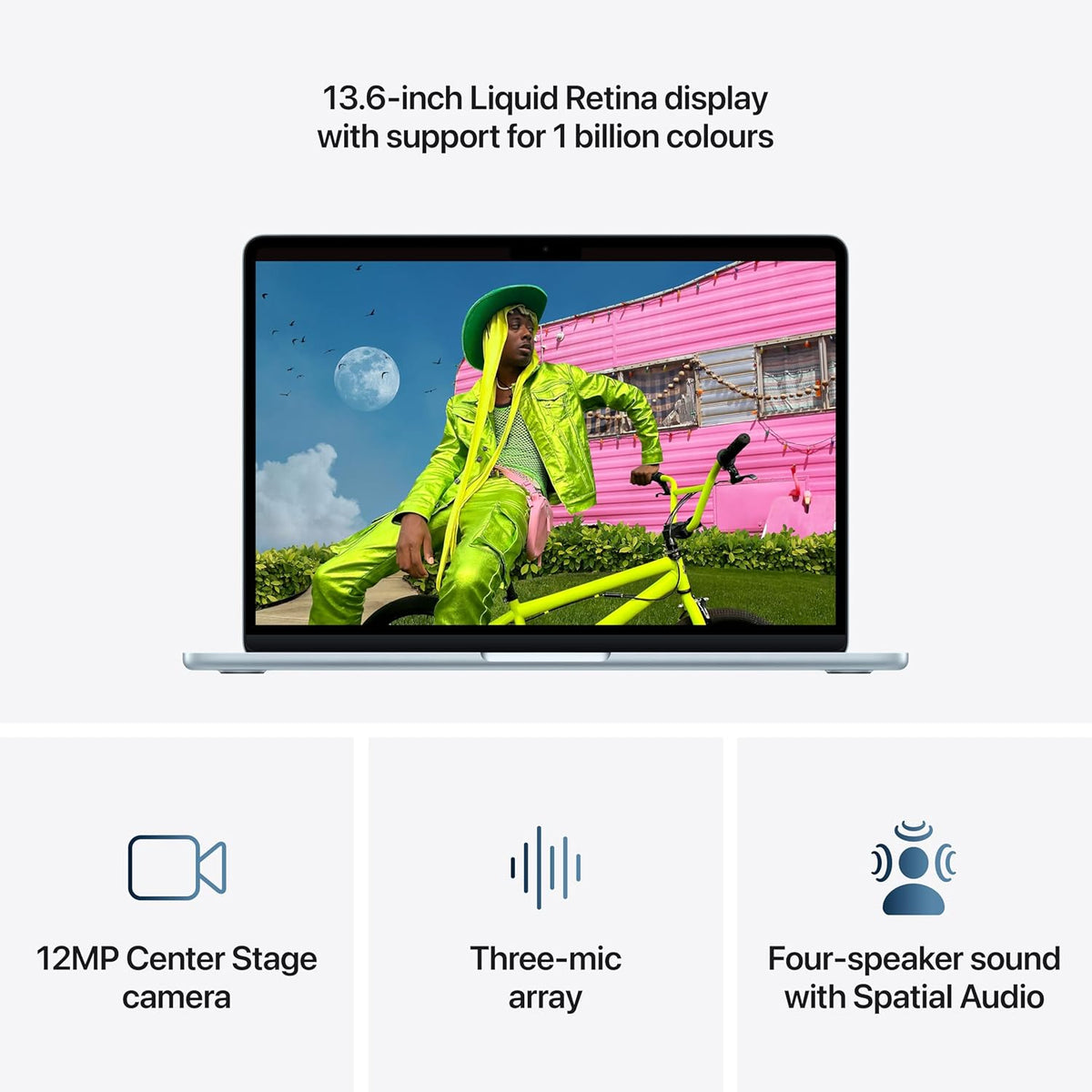 Apple MacBook Air (2026) MDHJ4B/A 13.6in M5 16GB 1TB SSD Laptop - Sky Blue