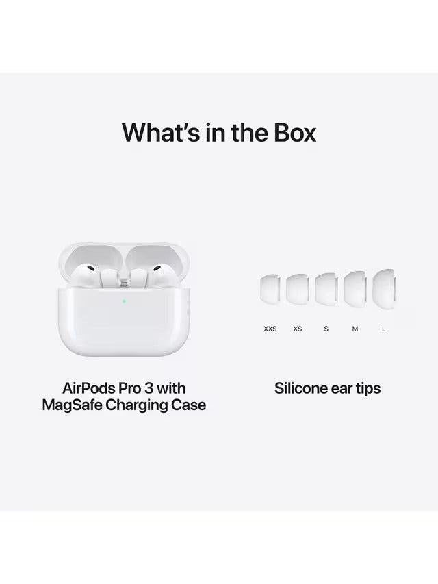 Apple AirPods Pro 3 Wireless NC Headphones with MagSafe Case (USB-C) - White