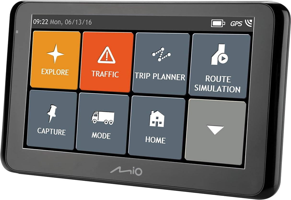 Mio Spirit 8670 LM Truck 6.2in HGV Bluetooth Europe Maps Sat Nav - Black