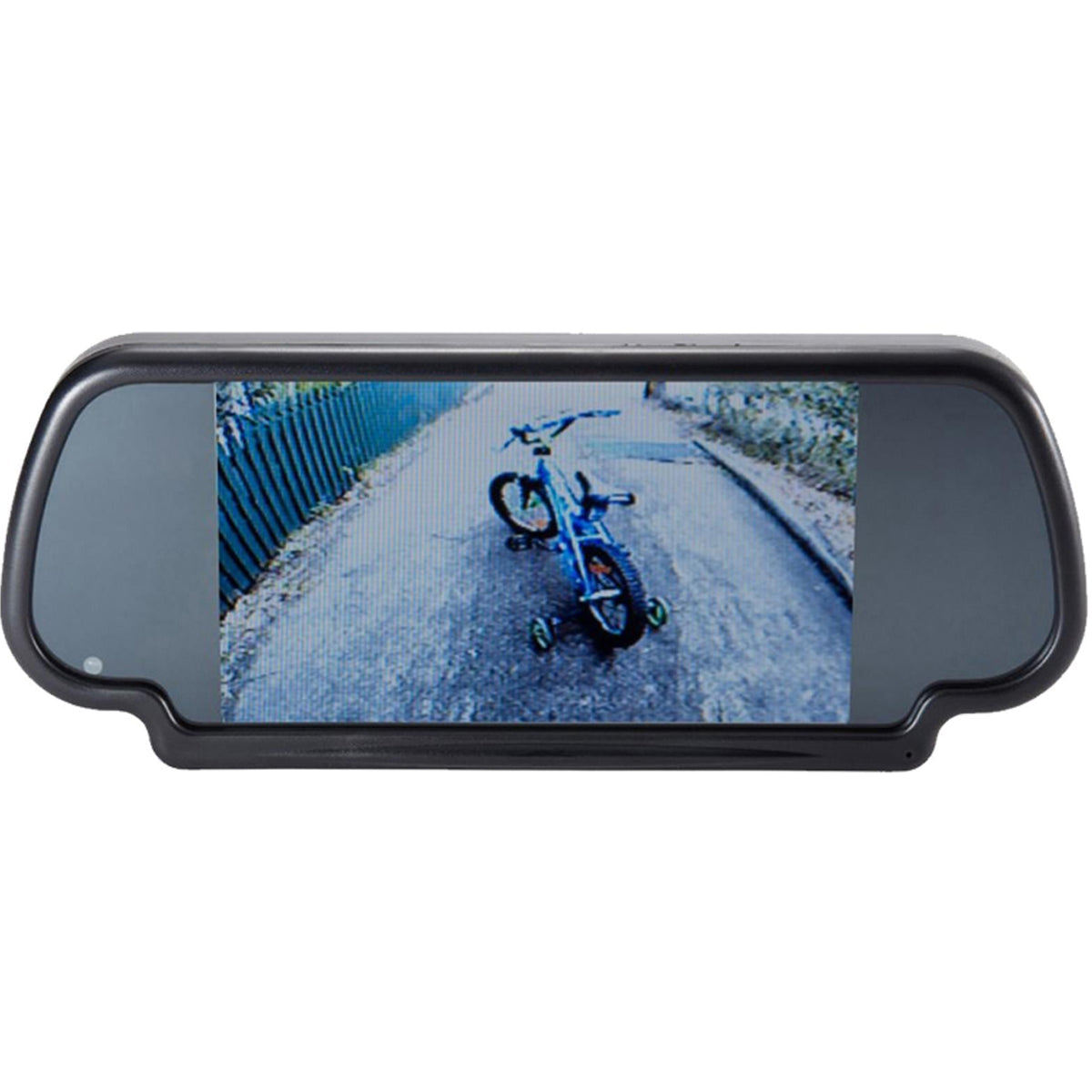EchoMaster MM-70-CL 7in Clip-On Rear View Mirror Monitor Dual Video - Black