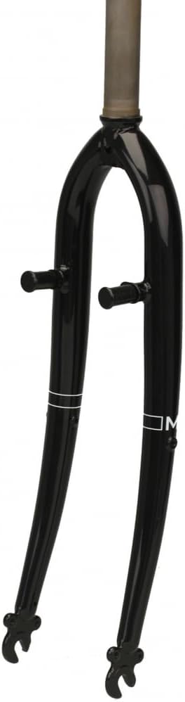 M:Part 700C CroMo Steel 1-1/8in Threaded V-Brake Hybrid Bike Fork - Black