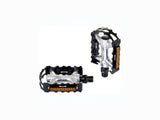 M-Part Primo 9/16in Alloy Steel Cage Flat MTB Pair Pedals - Black/Silver