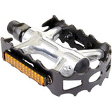 M-Part Primo 9/16in Alloy Steel Cage Flat MTB Pair Pedals - Black/Silver