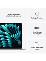 Apple MacBook Air 2025 M4 10-Core 16GB RAM 256GB SSD 15.3'' Laptop Silver