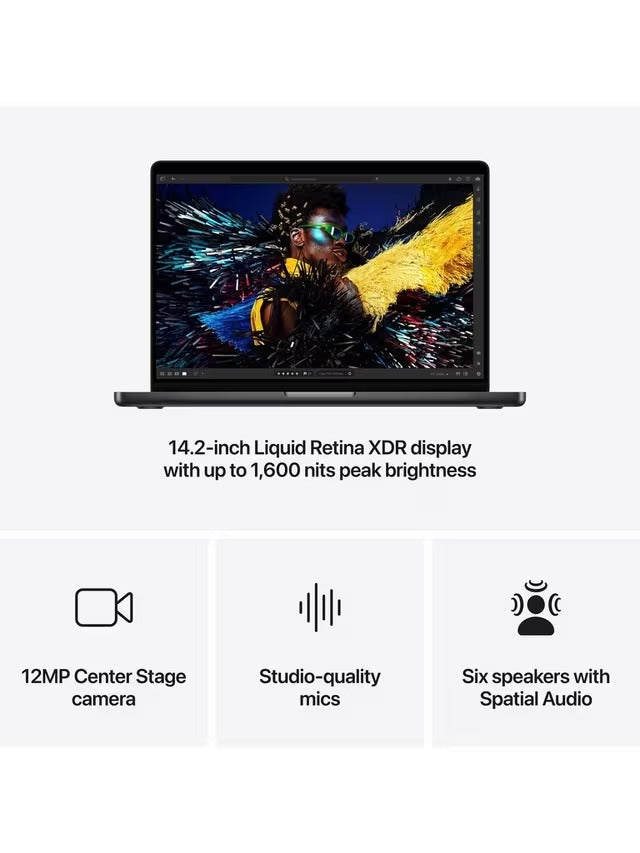Apple 2024 Apple MacBook Pro 14” M4 24GB RAM 512GB SSD Laptop - Space Black
