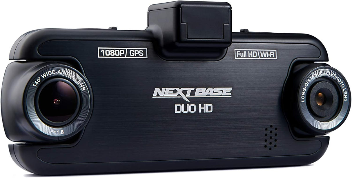 Nextbase Duo HD GPS Wi-Fi Dash Cam Dual Lens 1080p Front Rear 140" - Black
