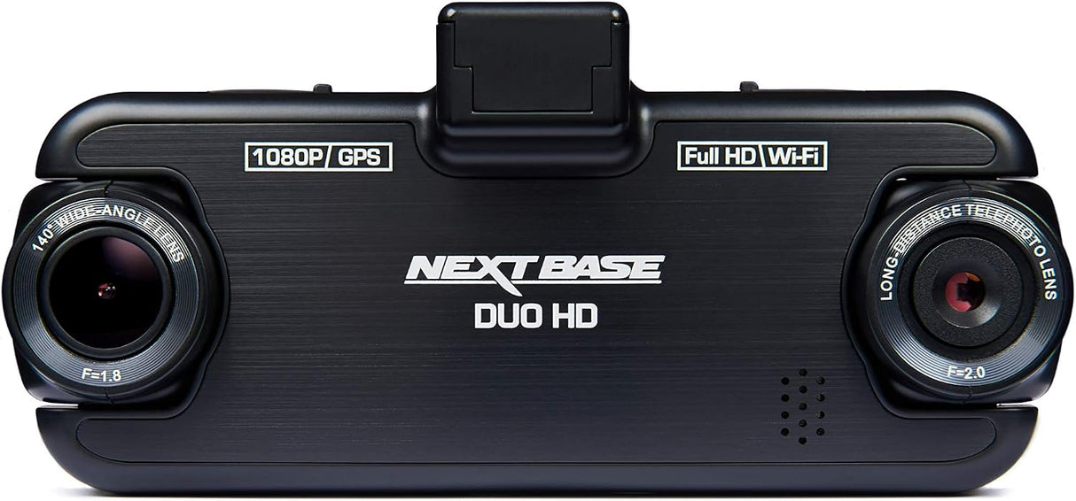 Nextbase Duo HD GPS Wi-Fi Dash Cam Dual Lens 1080p Front Rear 140" - Black