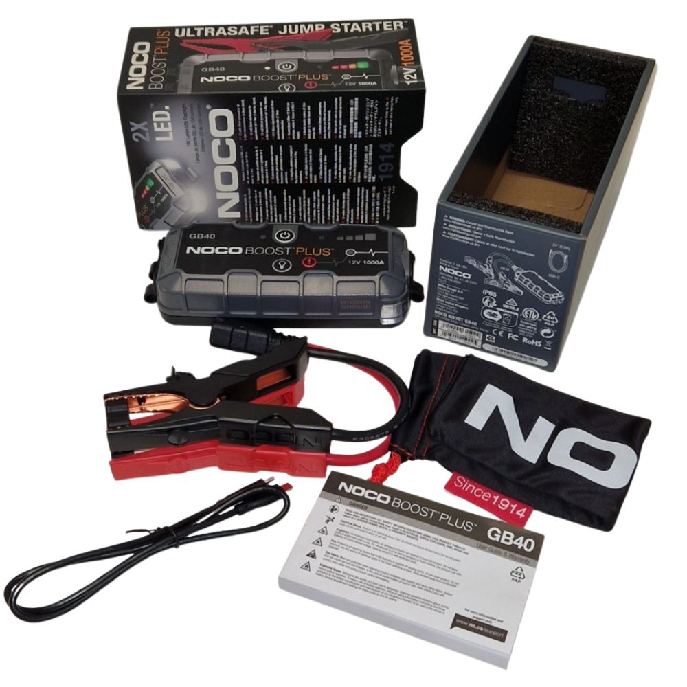 NOCO GB40 Boost+ 1000A USB-C Portable UltraSafe Jump Starter with Flashlight