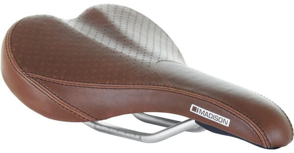 Madison Flux Classic Short Fit Synthetic Leather Saddle 250x152mm - Brown