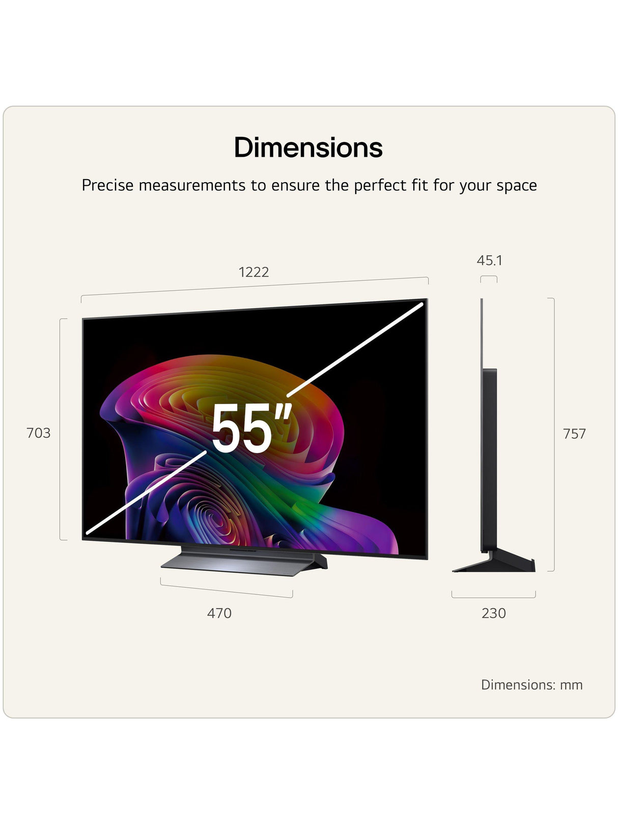 LG OLED55C64LA 55in OLED evo 4K HDR Ultra HD Smart AI TV 2026 Dolby Atmos
