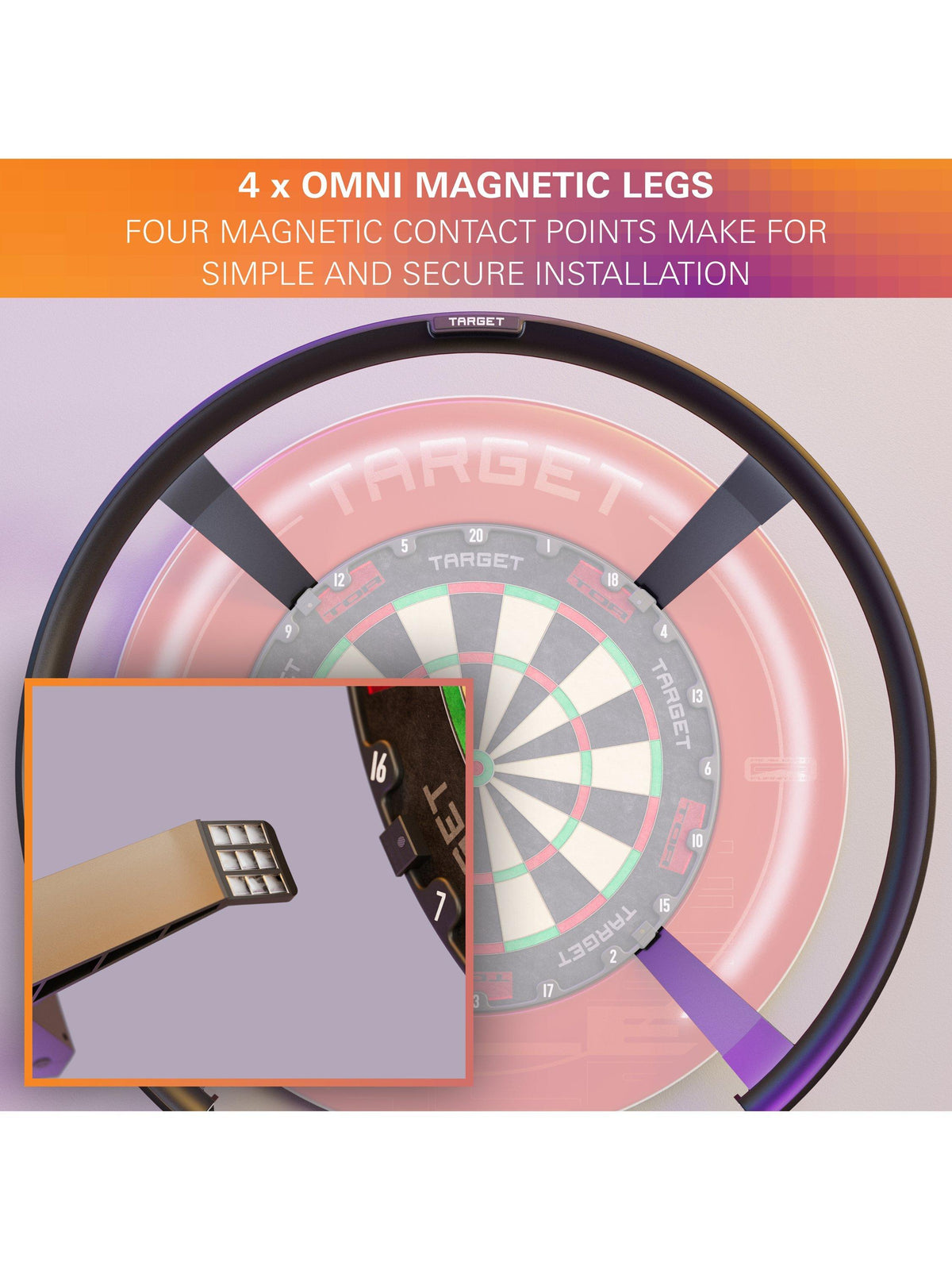 Target Darts Omni Automatic HD Camera Scoring System with LED Light - Black