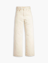 Levis Ribcage Wide Leg High Rise Cotton Denim Jeans - W28m x 32L White/Cream