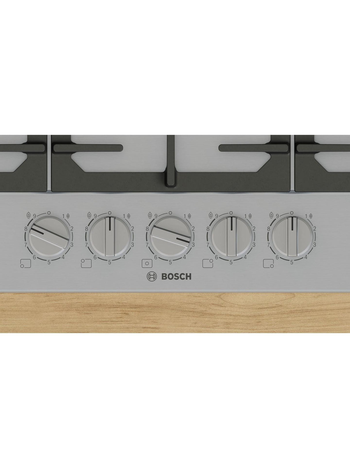 Bosch Series 6 PCQ7A5I90 75cm 5 Burner Gas Hob Stainless Steel FlameSelect