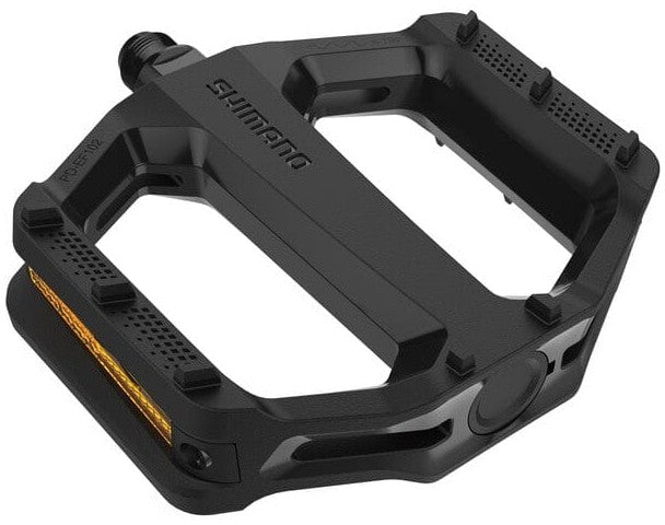 Shimano Bike Spares PD-EF102 Plastic MTB E-Bike Flat Resin Pedals - Black