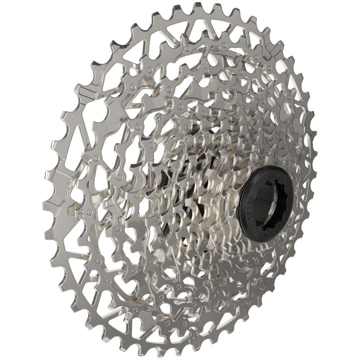 SRAM PG-1231 XPLR 12-Speed 11-44T Gravel Road Bike Cassette - Chrome- Silver
