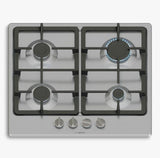 Bosch Series 4 PGP6B5K90 60cm 4-Burner Integrated Gas Hob - Stainless Steel