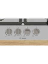 Bosch Series 4 PGP6B5K90 60cm 4-Burner Integrated Gas Hob - Stainless Steel