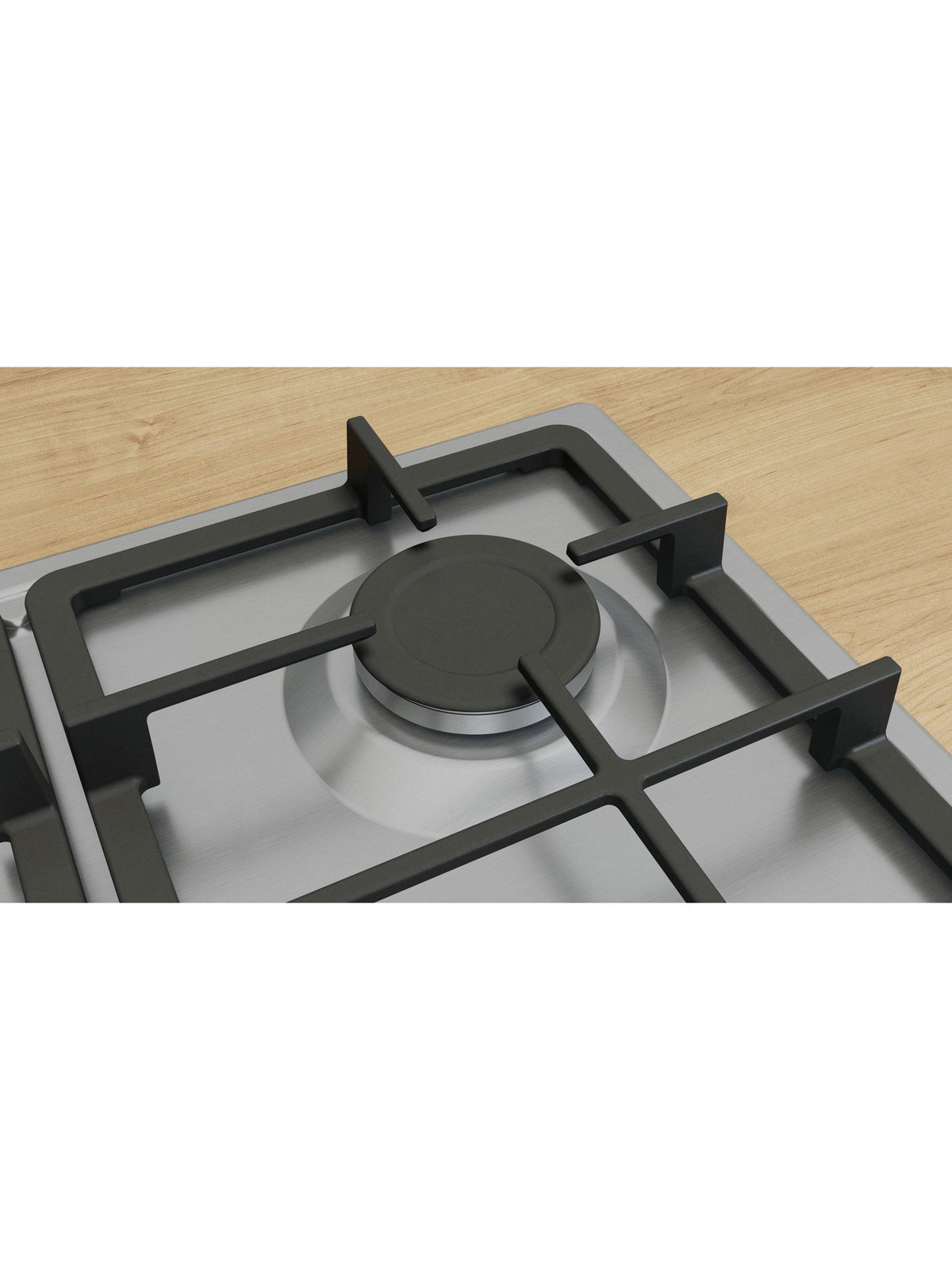 Bosch Series 4 PGP6B5K90 60cm 4-Burner Integrated Gas Hob - Stainless Steel