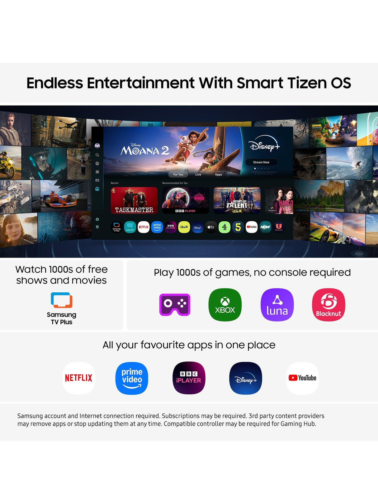 Samsung QE43Q7F2AUXXU (2025) 43in 4K UHD QLED HDR Smart AI Tizen TV - Black