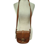 Barbour Women's  Elm Leather Classic Turn Lock Crossbody Saddle Bag - Brown