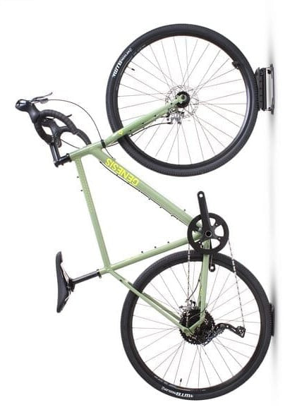 M Part Wall Mounted Vertical Bike Holder Space Saving Storage Hanger - Black