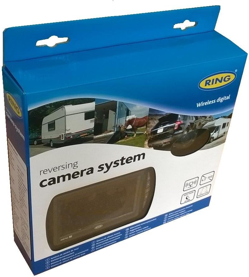 Ring RBGW430 Wireless 4.3in Monitor Night Vision Reverse Camera System Black