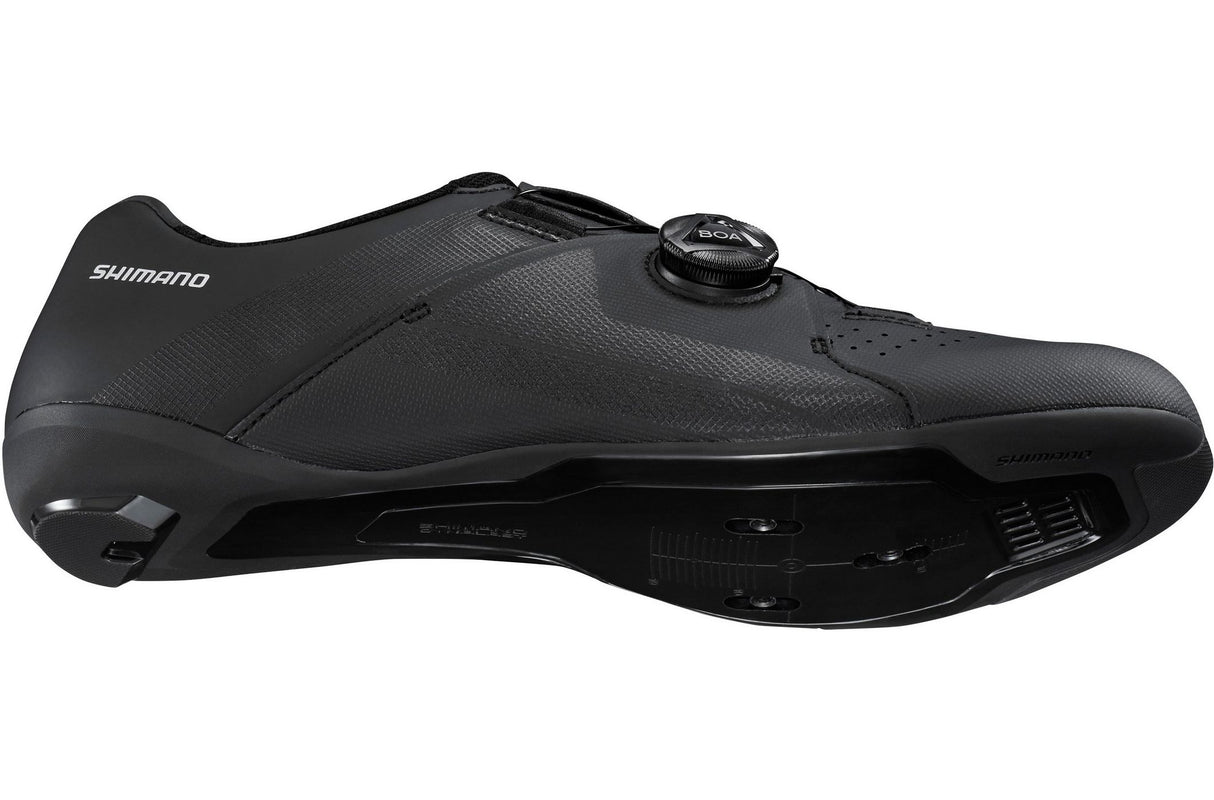Shimano RC300 Men's Synthetic Regular Road Cycling Shoes - Black - Size 43