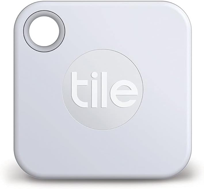 Tile Mate RE-19001 60m Bluetooth Key/Item Finder Tracker - 1 Pack - White