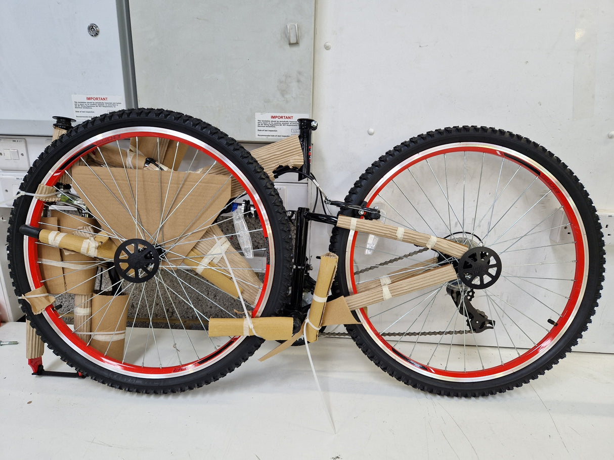 Boss Venom Dual Suspension Mountain Bike 26" Wheels - 18" Frame - Black/Red