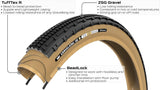 Panaracer GravelKing SK R 700x35C TLR Folding Gravel Bike Tyre - Black/Brown