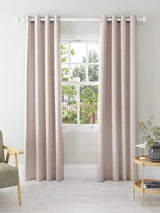John Lewis Textured Thermal Lined Eyelet Curtains Rose Pink W167xDrop 274cm - Kazoop 