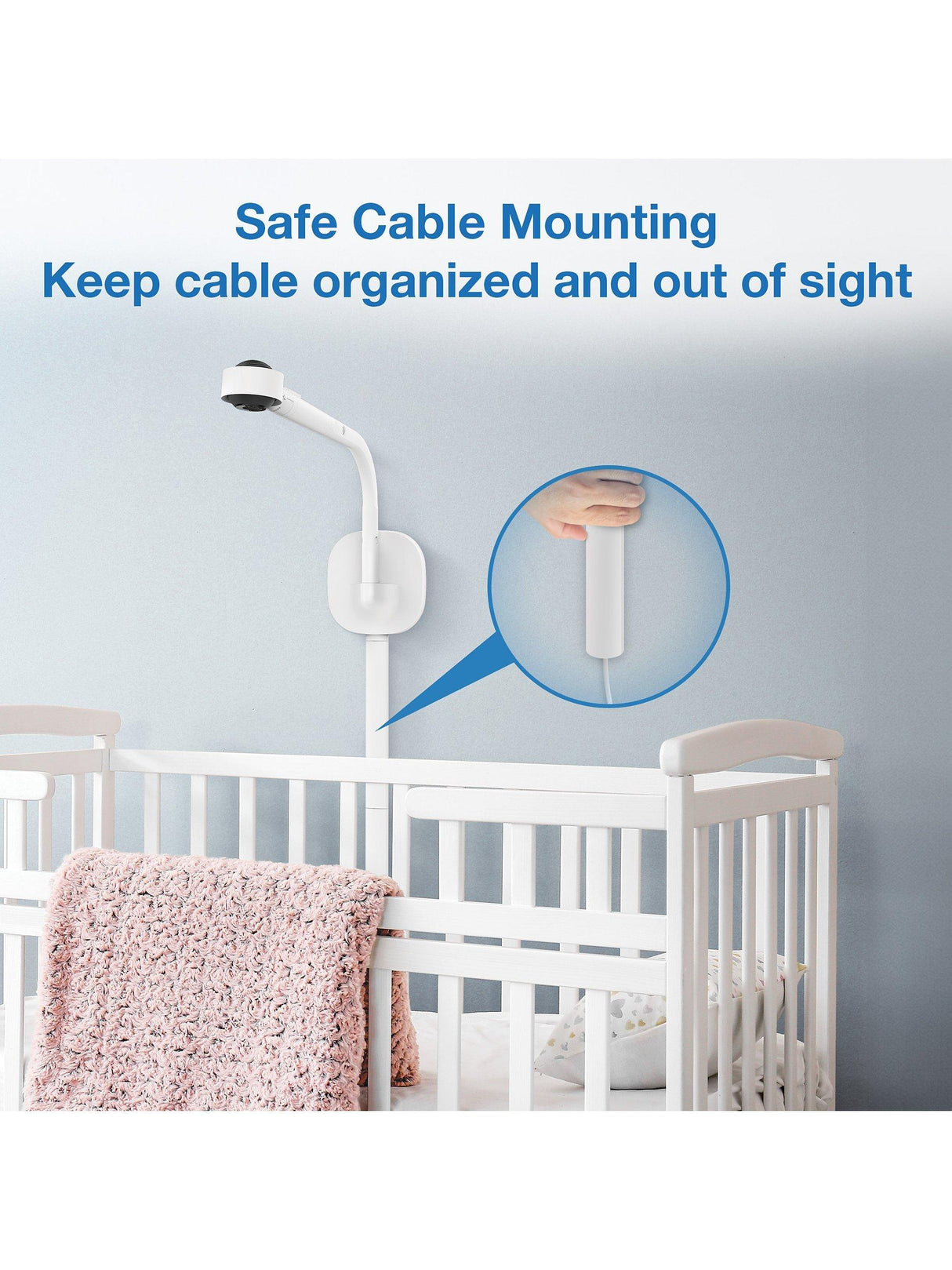 VTech RM7787HD 7 inch Over-The-Cot Wi-Fi Baby Monitor - Rechargeable Battery