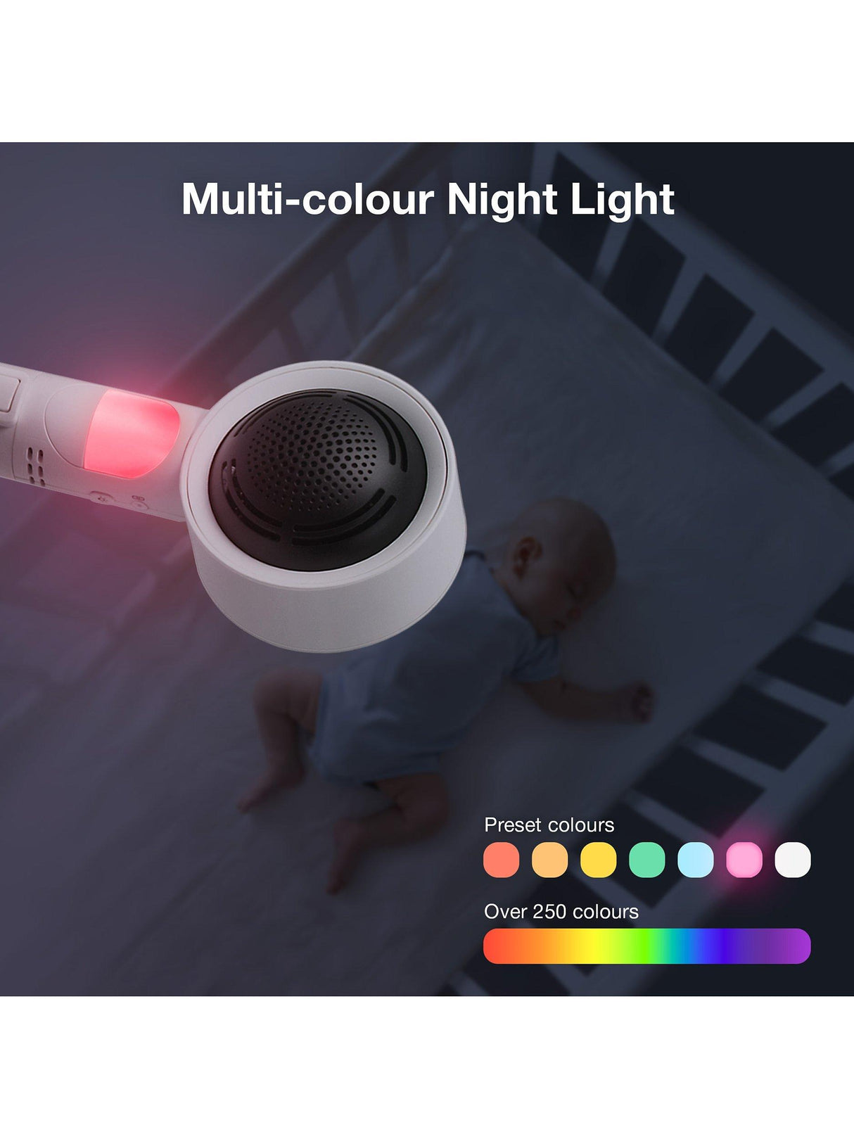 VTech RM7787HD 7 inch Over-The-Cot Wi-Fi Baby Monitor - Rechargeable Battery