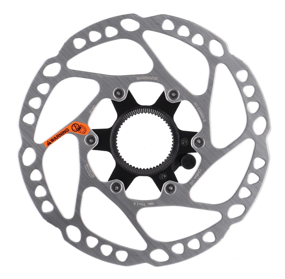 Shimano STEPS RT-EM600 Stainless Steel Centre Lock Rotor 160mm Silver/Black