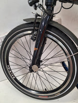 Raleigh Stow-E-Way Folding Compact 7-Speed 20" Wheel Alloy E--Bike - Dark Blue