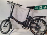 Raleigh Stow-E-Way Folding Compact 7-Speed 20" Wheel Alloy E--Bike - Dark Blue
