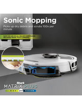 Shark Matrix Plus 2-in-1 Cordless Robot Vacuum Cleaner Mop - White/Silver