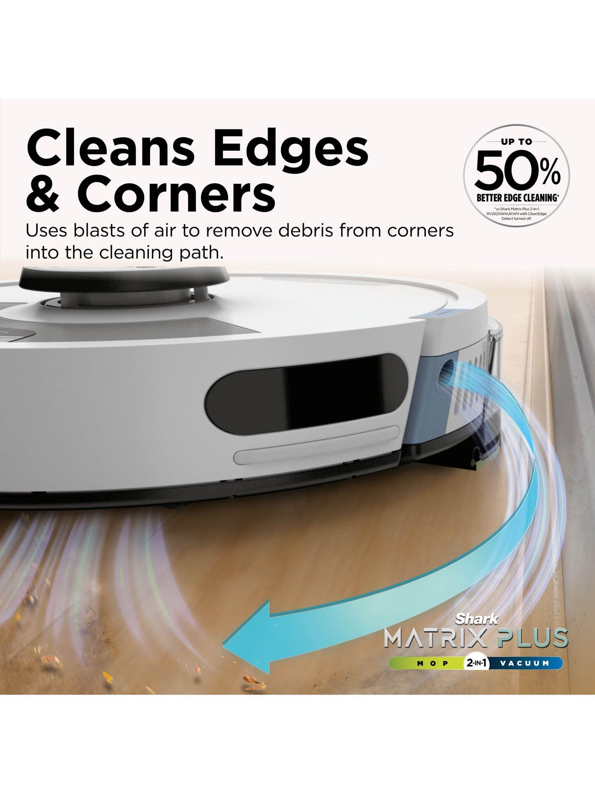 Shark Matrix Plus 2-in-1 Cordless Robot Vacuum Cleaner Mop - White/Silver